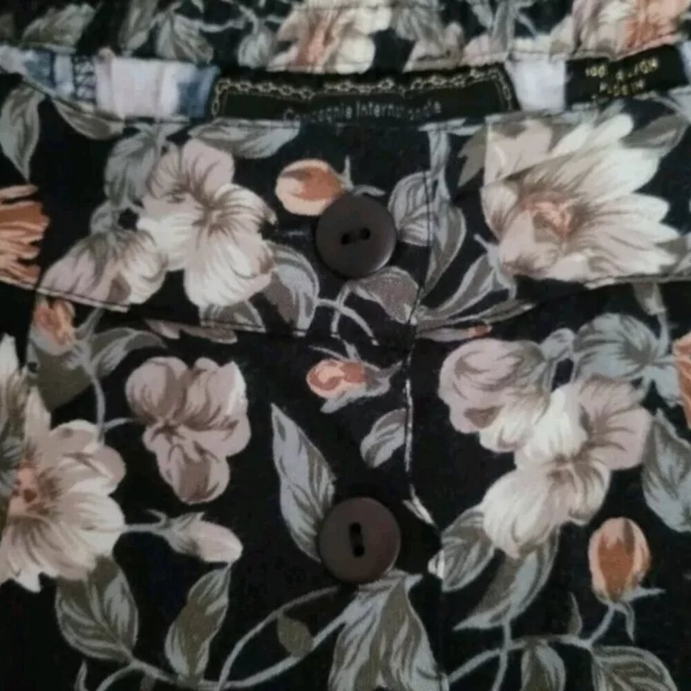 Vintage Compognie Internationale Express Floral Fairy Cottagecore Maxi Skirt M - Picture 9 of 11